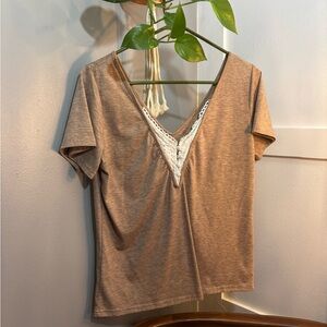 Basic top with lace back